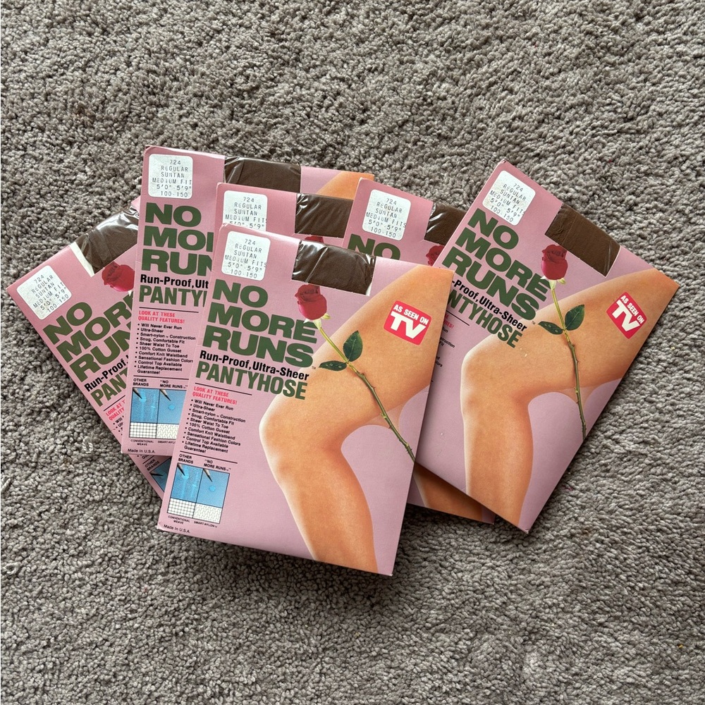 6 pcs Vintage No More Runs Ultra-Sheer Pantyhose